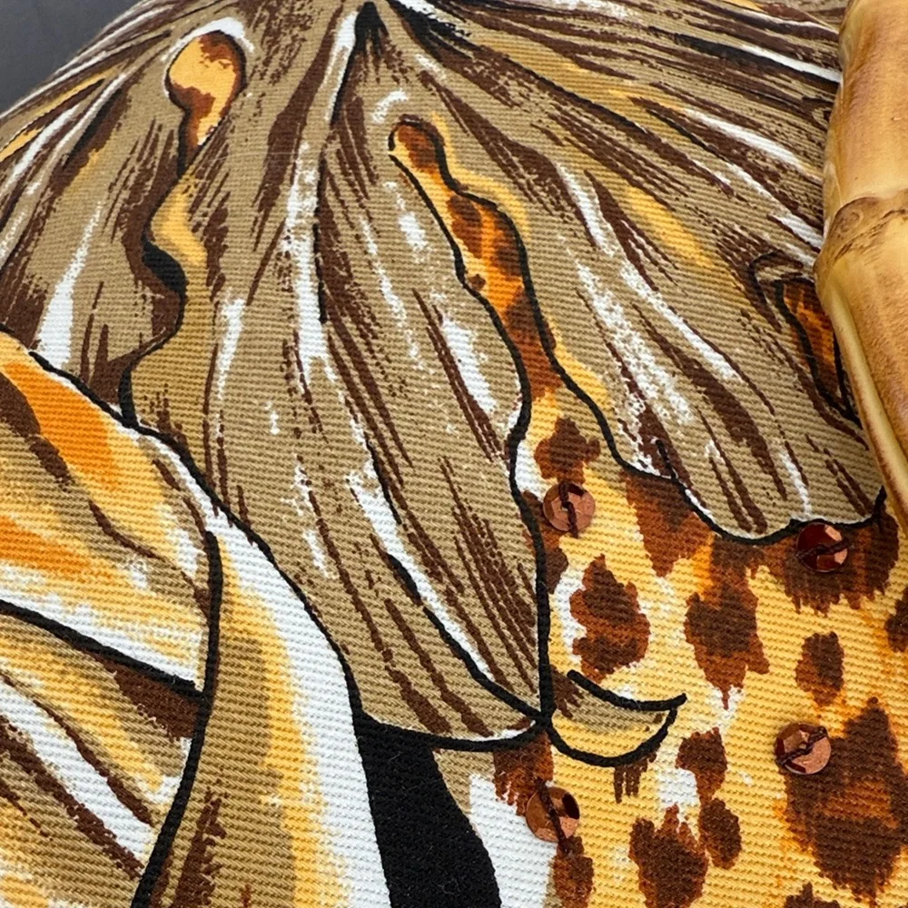 Fabulous Diane Gilman Tropical Leopard Tote Bag - Picture 7 of 12